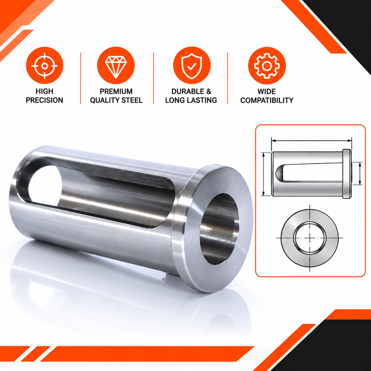CNC Reduction Sleeve OD32 mm – Precision Tool Holder Reduction Sleeve | Carbide Express